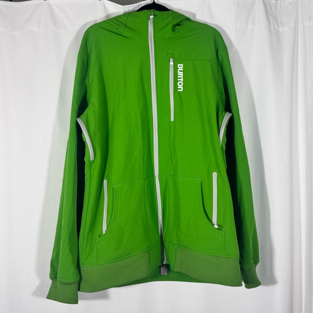 Burton Green Fleece-Lined Softshell Hooded Jacket
